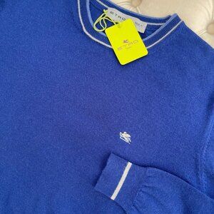 New Etro Crewneck Blue Sweater M size